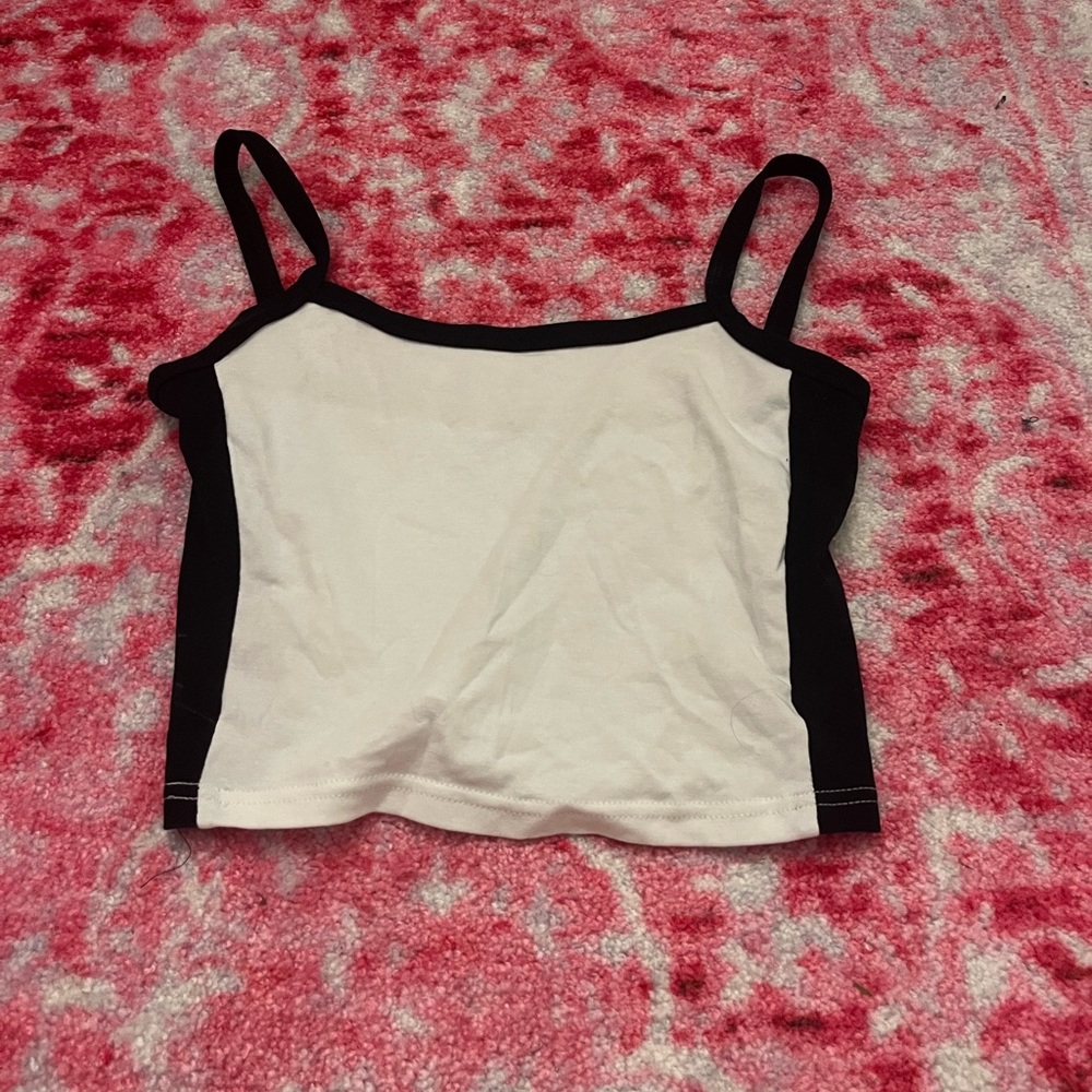 black and white tank top